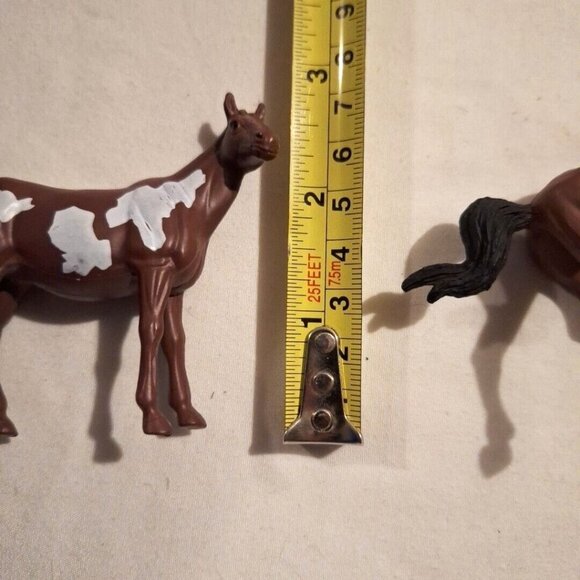 Popak New Ray Horse 3" Brown White Paint Pinto & Bay Vintage Lot - Picture 8 of 9